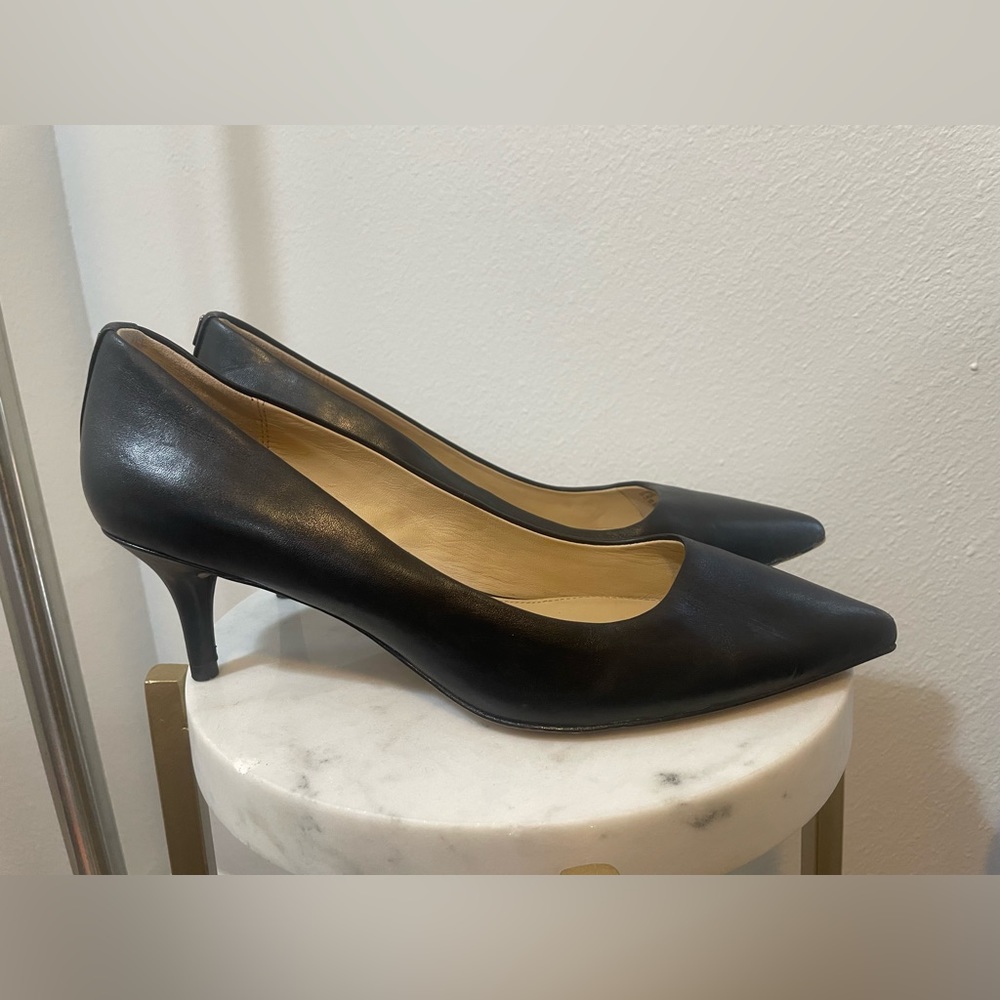 Black leather Coach Heels - Size 10